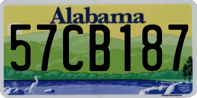 AL license plate 57CB187