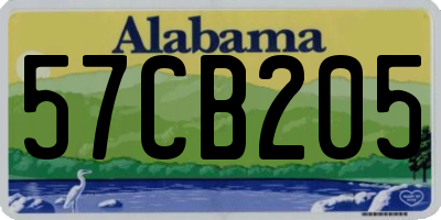 AL license plate 57CB205