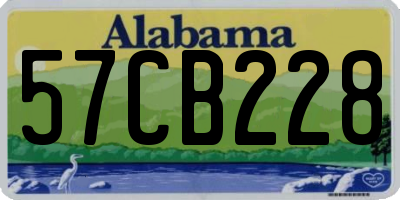 AL license plate 57CB228