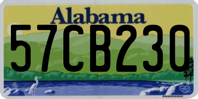 AL license plate 57CB230