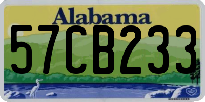 AL license plate 57CB233