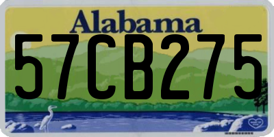 AL license plate 57CB275