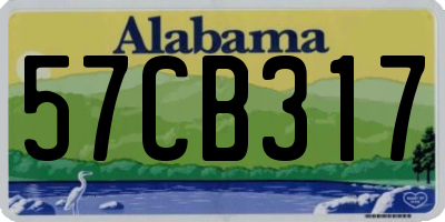 AL license plate 57CB317
