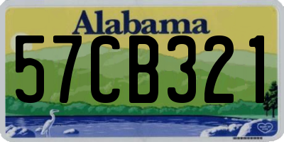 AL license plate 57CB321