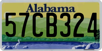 AL license plate 57CB324