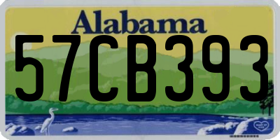 AL license plate 57CB393