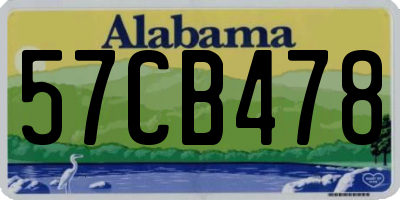 AL license plate 57CB478