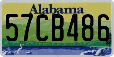 AL license plate 57CB486