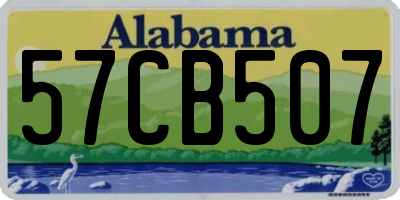AL license plate 57CB507