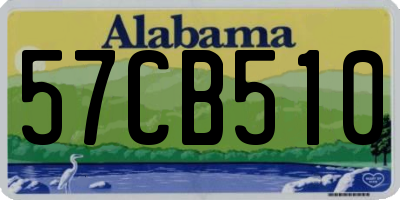 AL license plate 57CB510