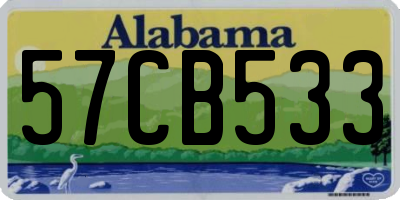 AL license plate 57CB533