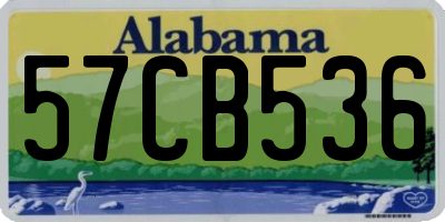 AL license plate 57CB536