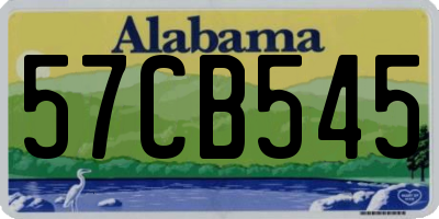 AL license plate 57CB545