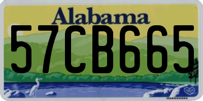 AL license plate 57CB665