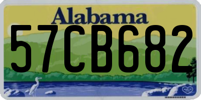 AL license plate 57CB682