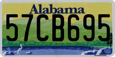 AL license plate 57CB695
