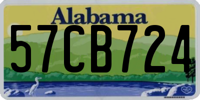 AL license plate 57CB724
