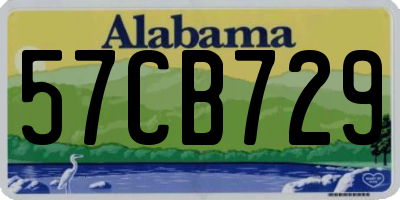 AL license plate 57CB729