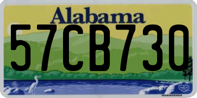 AL license plate 57CB730