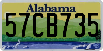 AL license plate 57CB735