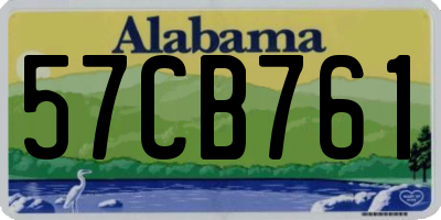 AL license plate 57CB761
