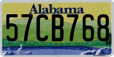 AL license plate 57CB768