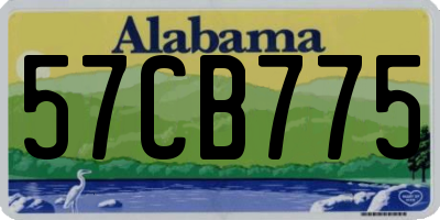 AL license plate 57CB775