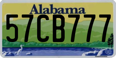 AL license plate 57CB777