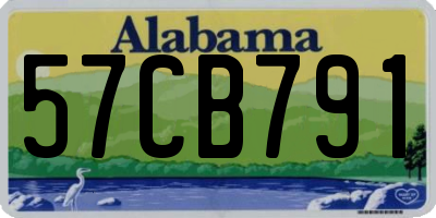 AL license plate 57CB791