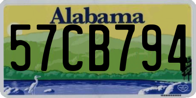 AL license plate 57CB794