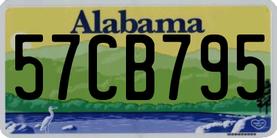 AL license plate 57CB795