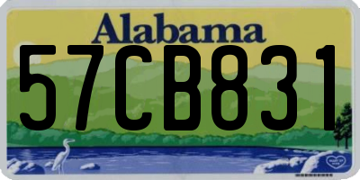 AL license plate 57CB831