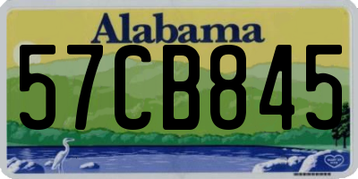 AL license plate 57CB845