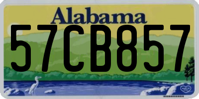 AL license plate 57CB857
