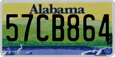 AL license plate 57CB864