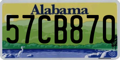 AL license plate 57CB870