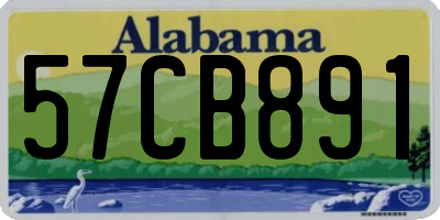AL license plate 57CB891