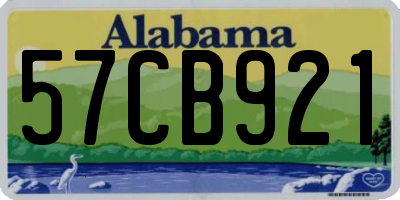 AL license plate 57CB921