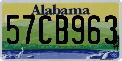 AL license plate 57CB963