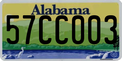 AL license plate 57CC003
