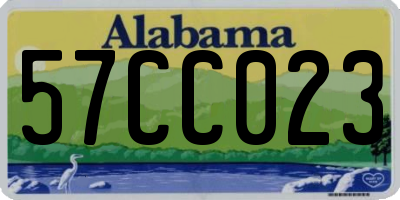 AL license plate 57CC023
