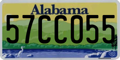 AL license plate 57CC055