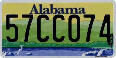 AL license plate 57CC074