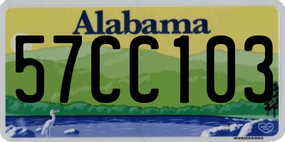 AL license plate 57CC103