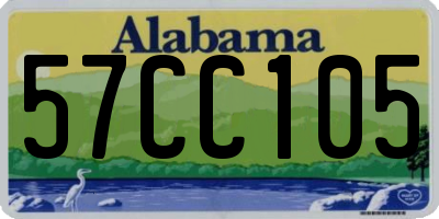 AL license plate 57CC105