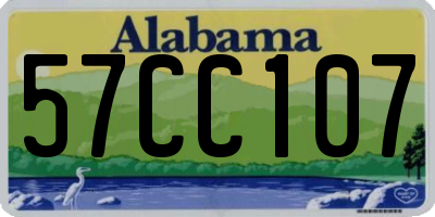 AL license plate 57CC107