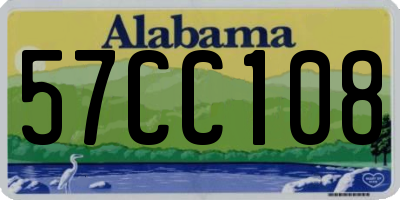 AL license plate 57CC108