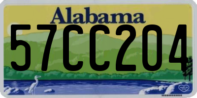 AL license plate 57CC204