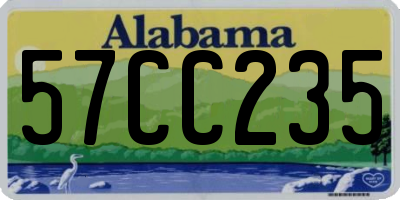 AL license plate 57CC235