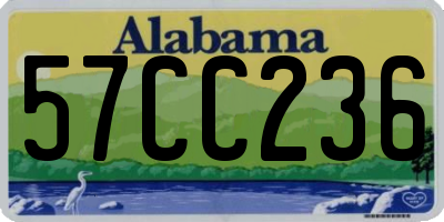 AL license plate 57CC236